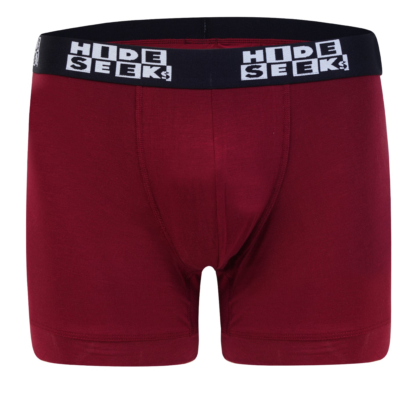 Hide & Seeks Men’s Bamboo Blend Boxer Brief – Bold Maroon Red | Breathable, Soft & Sustainable