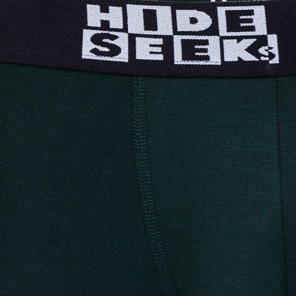 Hide & Seeks Men’s Bamboo Blend Boxer Brief – Deep Forest Green | Breathable, Soft & Sustainable