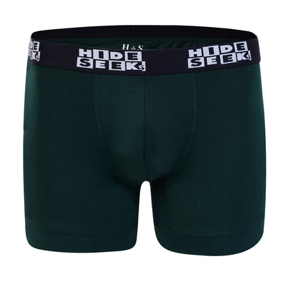 Hide & Seeks Men’s Bamboo Blend Boxer Brief – Deep Forest Green | Breathable, Soft & Sustainable